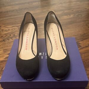Sacha London Black Suede Pumps